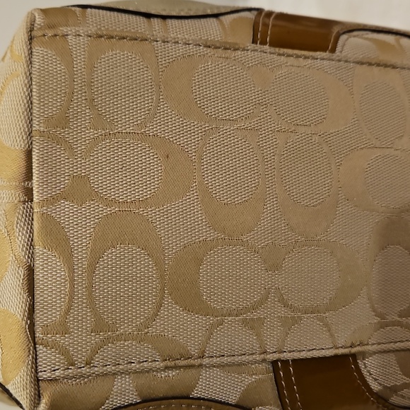 Coach Carly Patchwork Embossed Metallic Tote. Like New - Picture 7 of 13